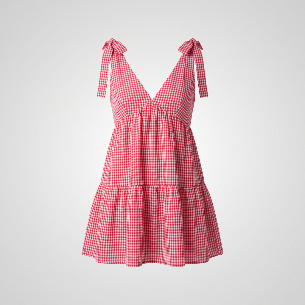 Angel Girl Gingham Mini Dress