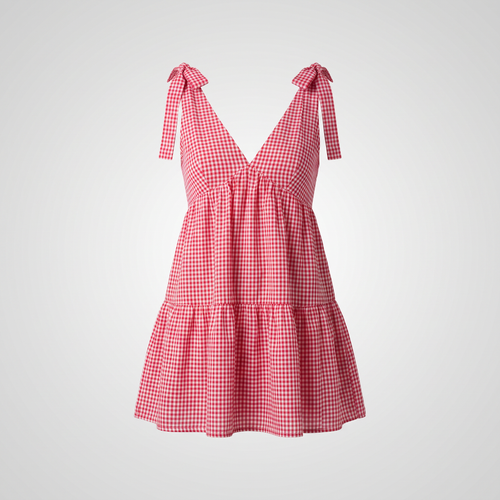 Angel Girl Gingham Mini Dress