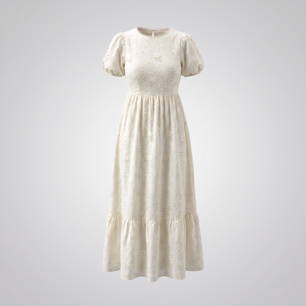 Janice Broderie Maxi Dress