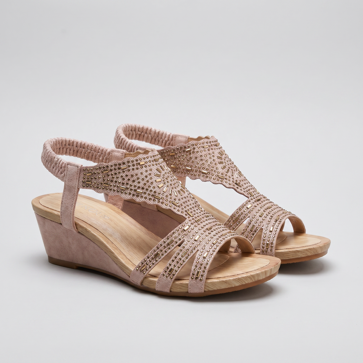 Lunaria Rhinestone Wedge Sandals