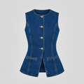 Rosalie Denim Button Top