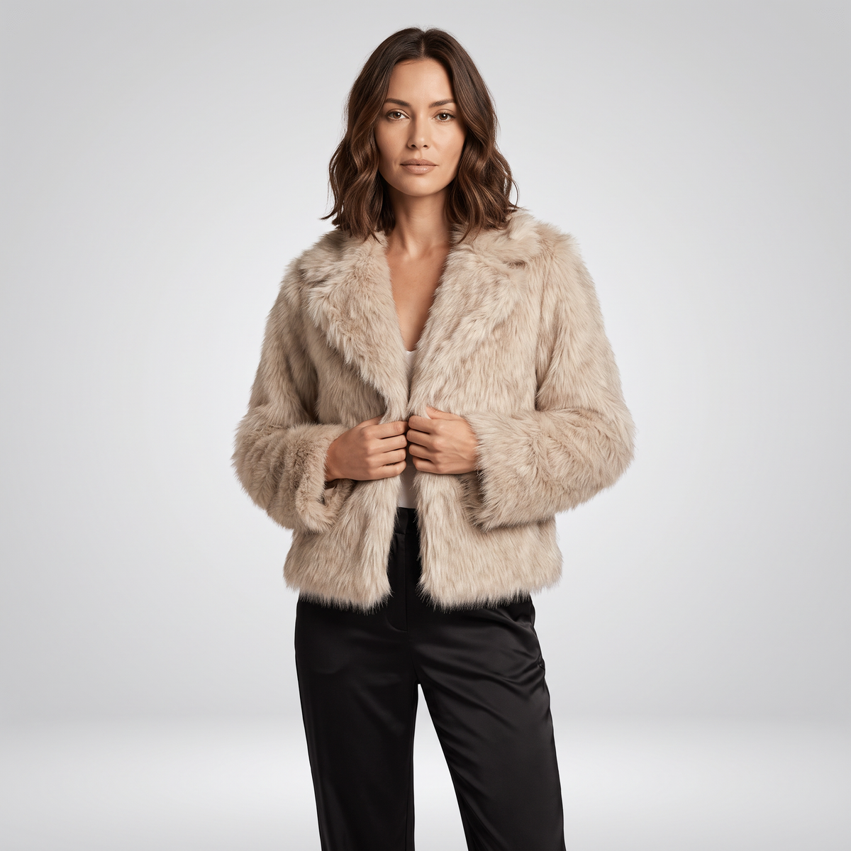 Vivienne Faux Fur Collar Jacket
