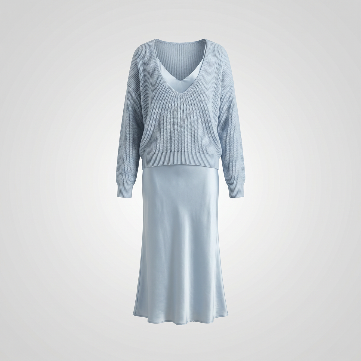 Audrey Satin Midi Dress