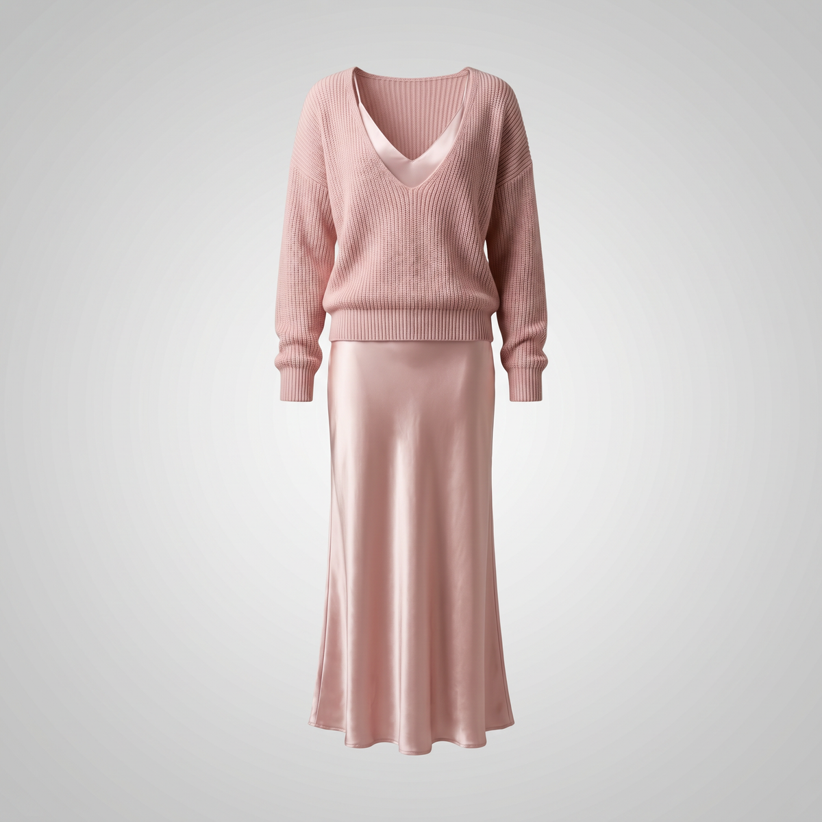Audrey Satin Midi Dress