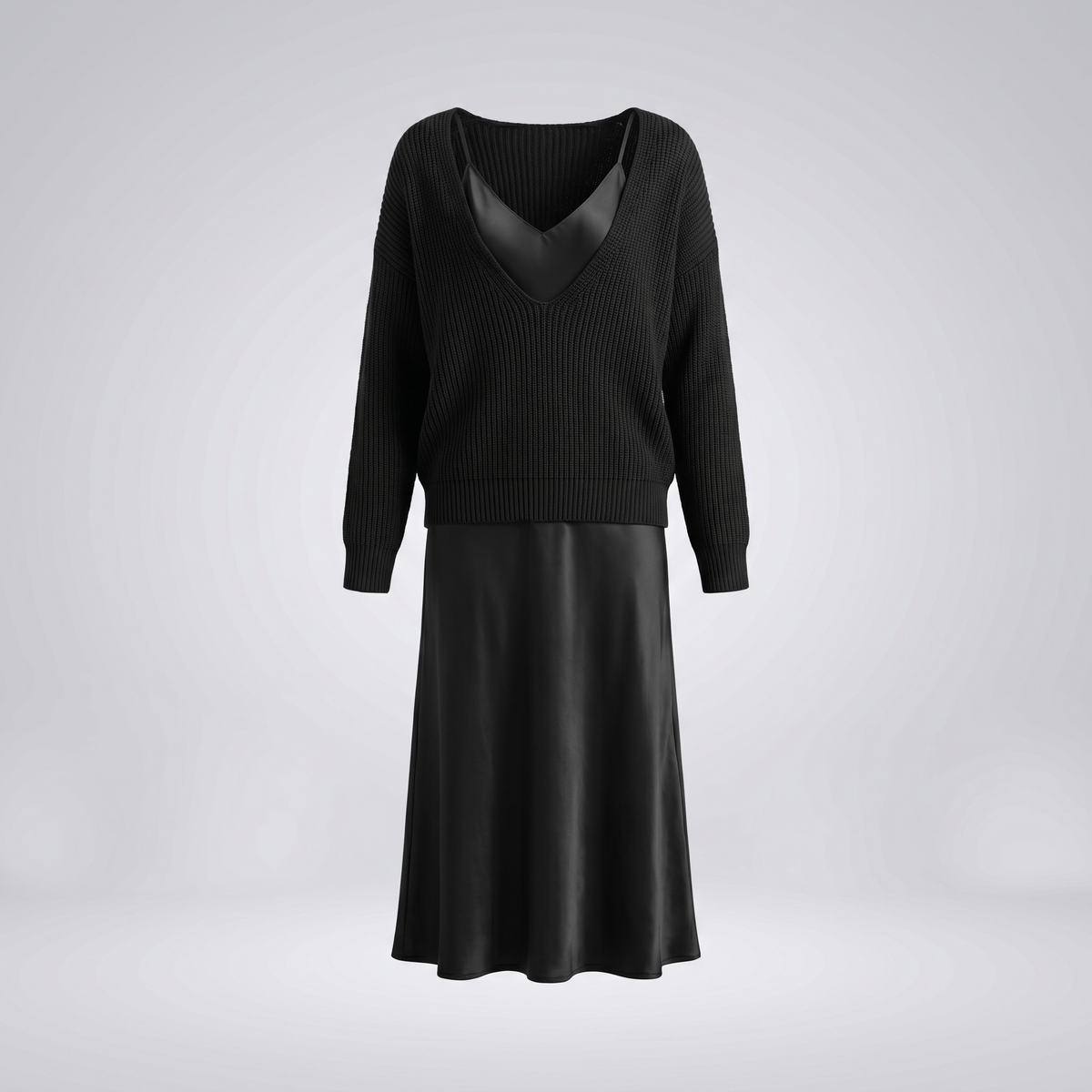 Audrey Satin Midi Dress