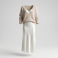 Audrey Satin Midi Dress