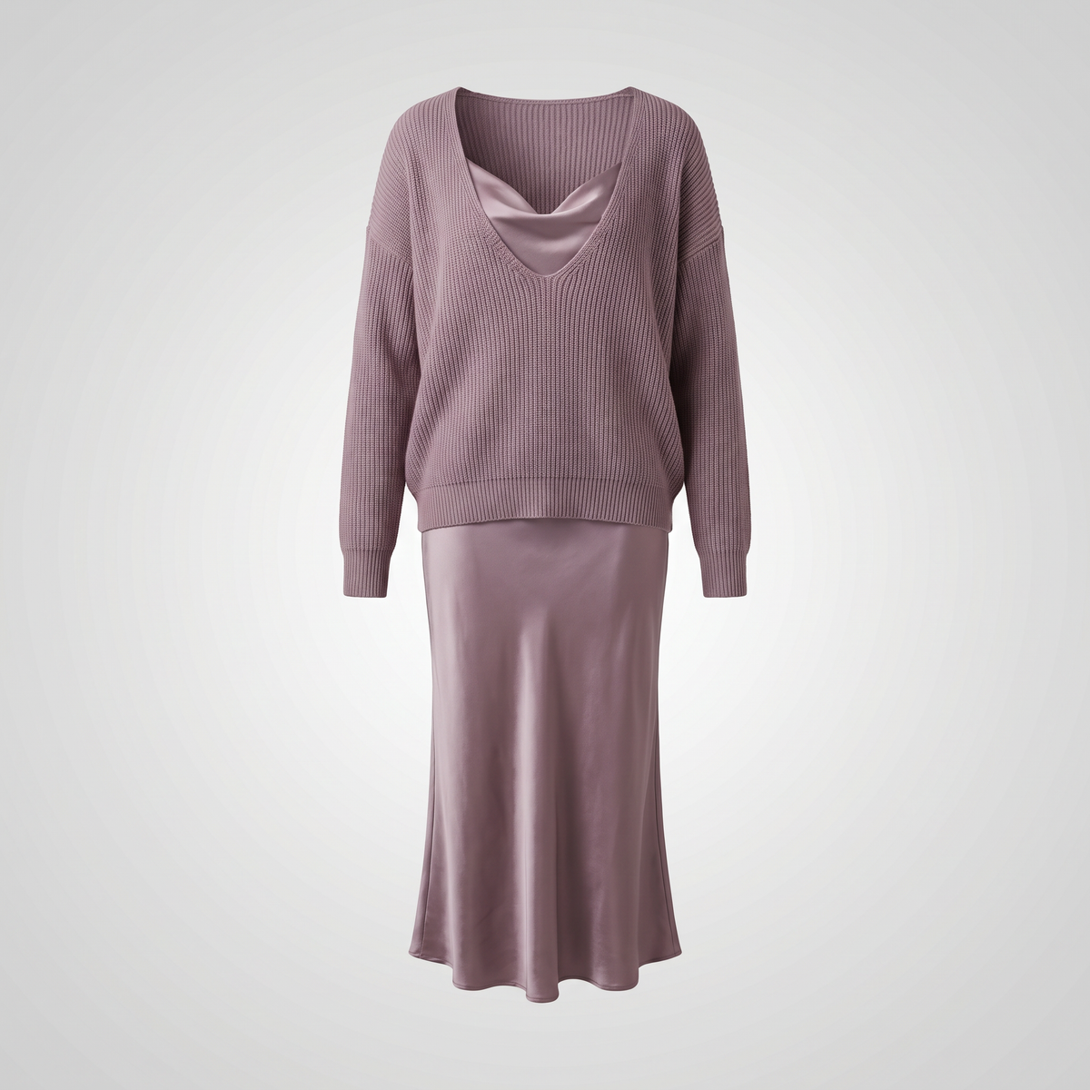 Audrey Satin Midi Dress