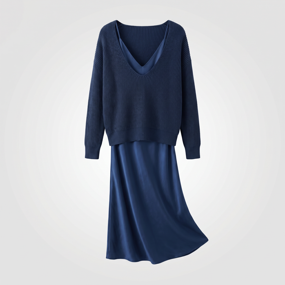 Audrey Satin Midi Dress