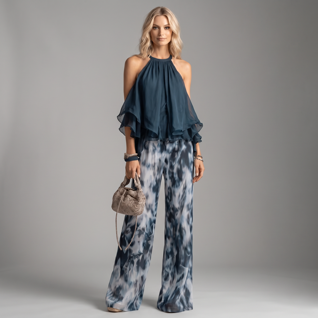 Avery Chiffon Two-Piece Set