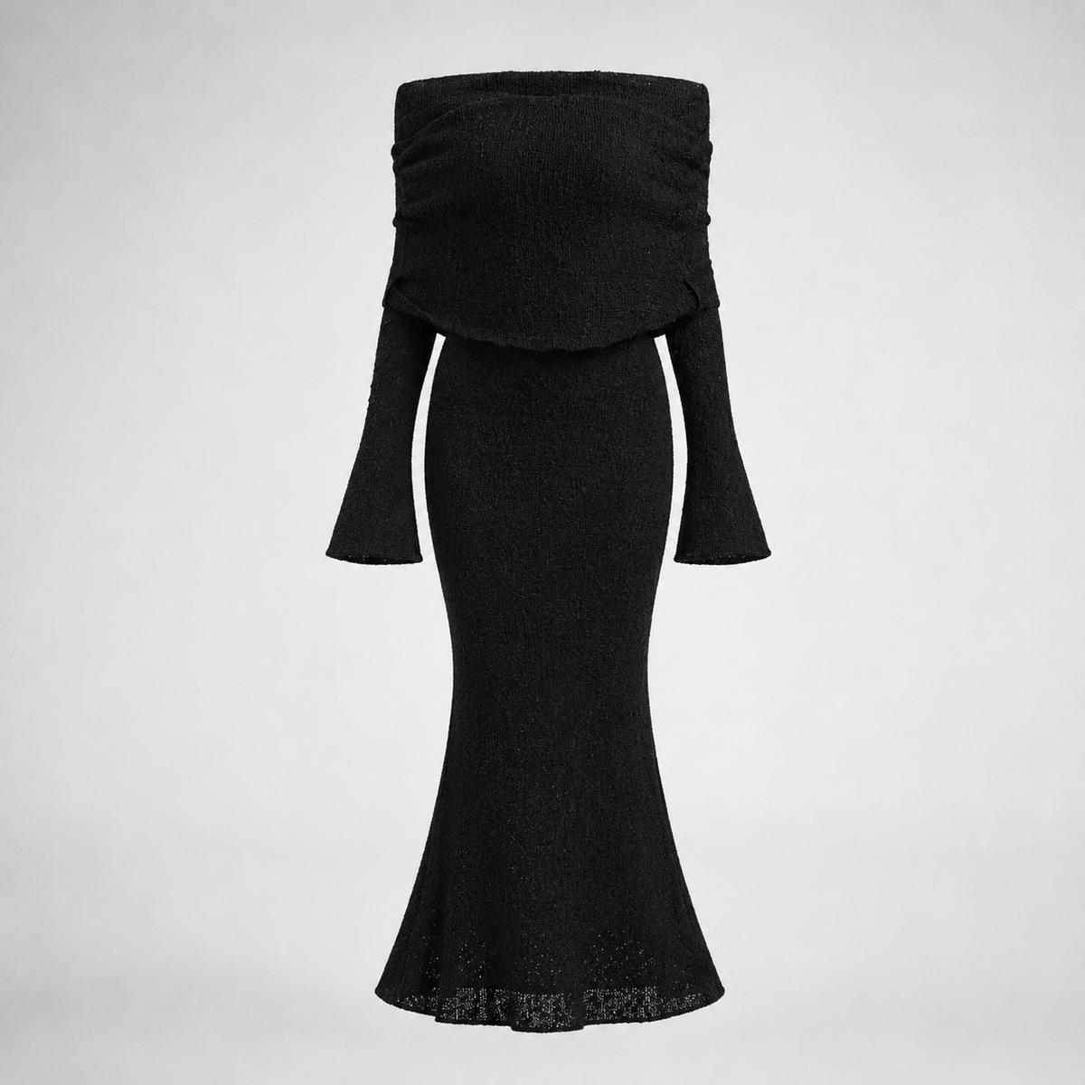 Marisol Off-Shoulder Bouclé Maxi Dress