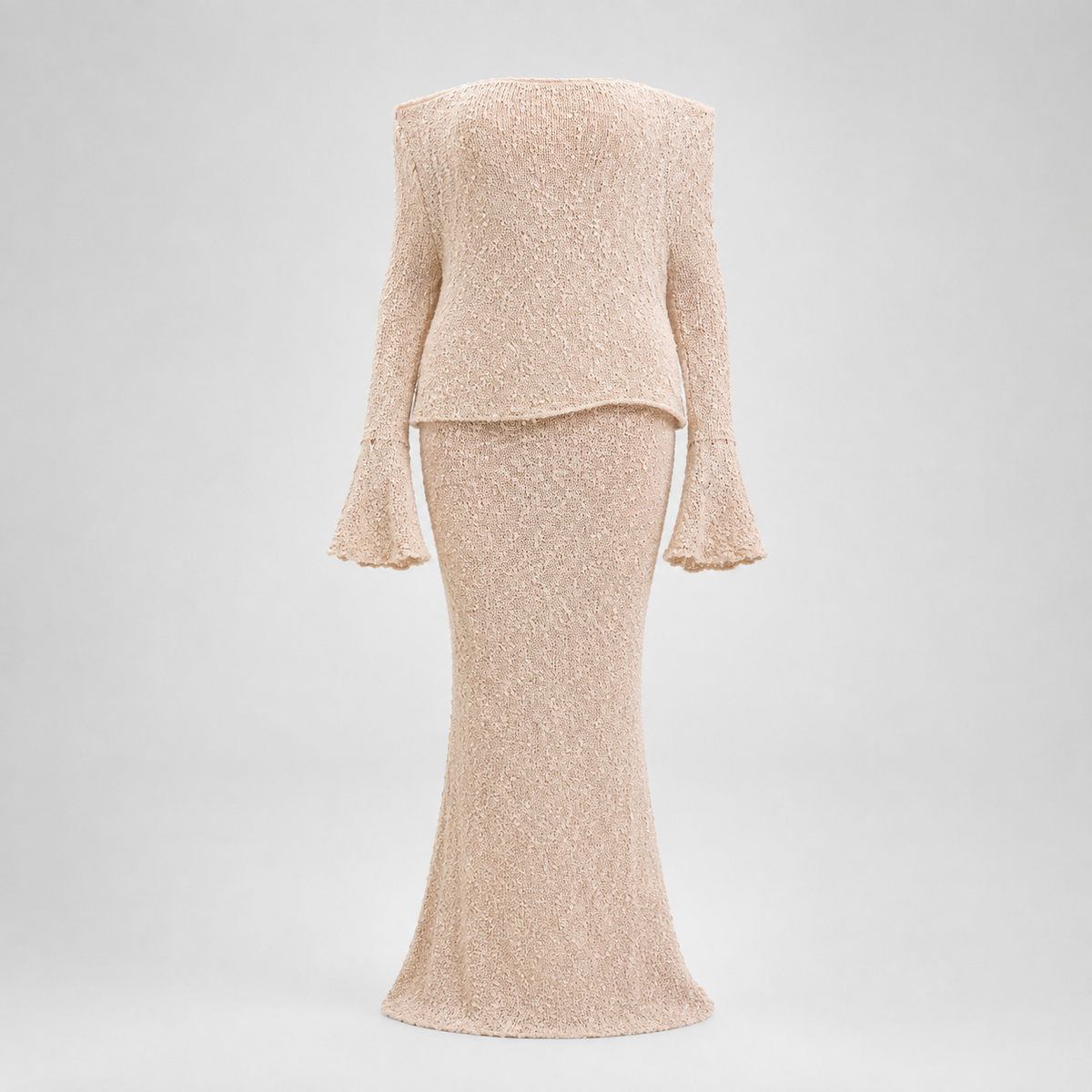 Marisol Off-Shoulder Bouclé Maxi Dress