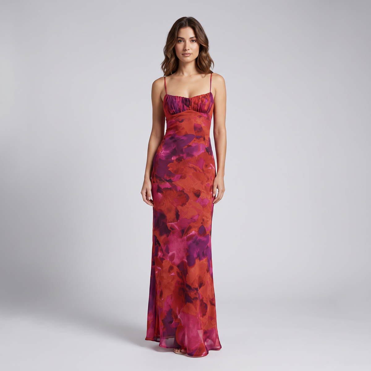 Nerida Twist Back Maxi Dress – Dark Rose