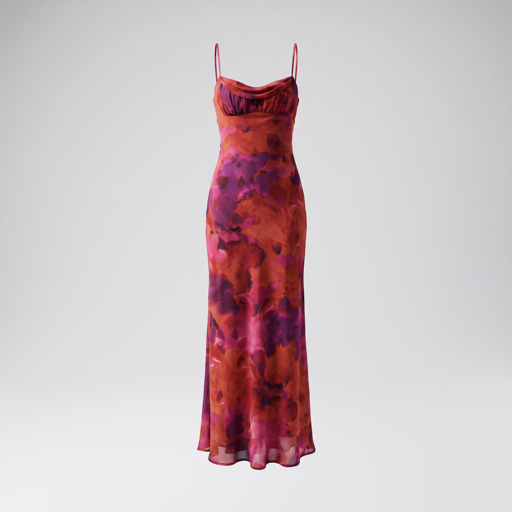 Nerida Twist Back Maxi Dress – Dark Rose